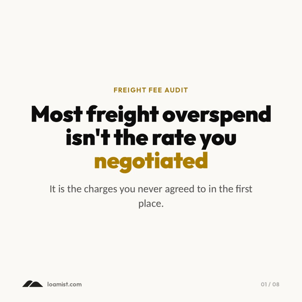 Slide 1: most freight overspend isn't the rate you negotiated.